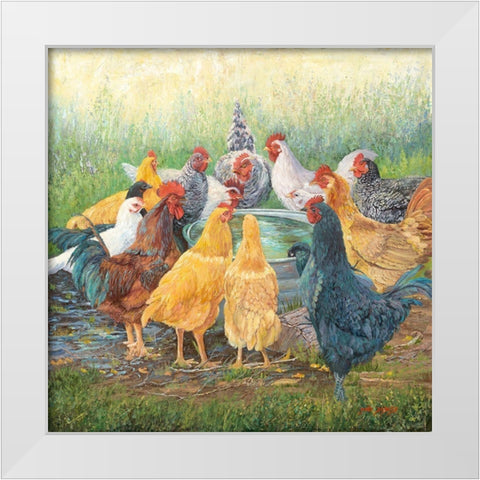 Taking Ten White Modern Wood Framed Art Print by Dudley, June