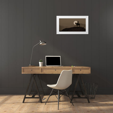 Night Watch White Modern Wood Framed Art Print by Dawson, Robert