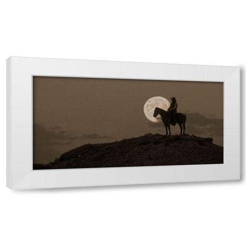 Night Watch White Modern Wood Framed Art Print by Dawson, Robert