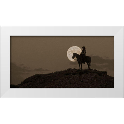 Night Watch White Modern Wood Framed Art Print by Dawson, Robert