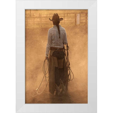 Headed To Work White Modern Wood Framed Art Print by Dawson, Robert