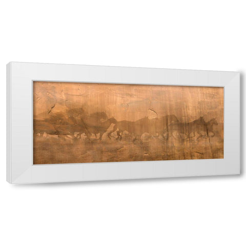 Shadows Past White Modern Wood Framed Art Print by Dawson, Robert