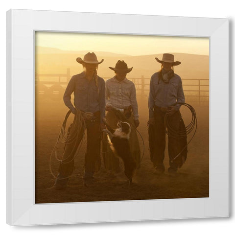 Give Me Some Lovin.2424 White Modern Wood Framed Art Print by Dawson, Robert