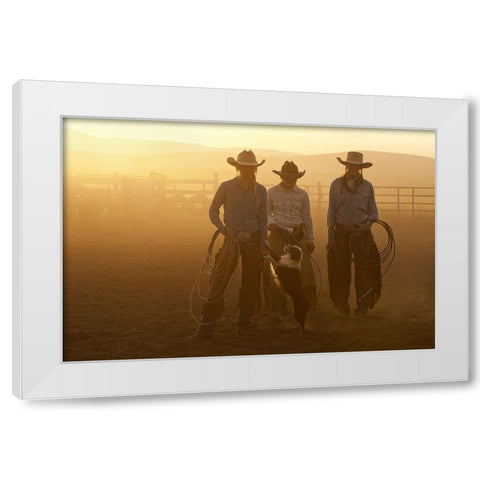 Give Me Some Lovin White Modern Wood Framed Art Print by Dawson, Robert
