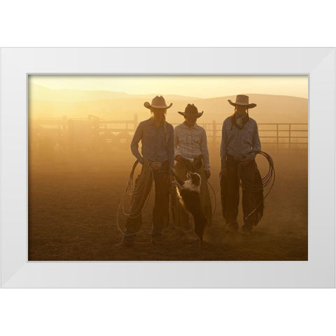 Give Me Some Lovin White Modern Wood Framed Art Print by Dawson, Robert