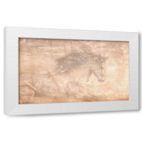 The Stallion White Modern Wood Framed Art Print by Dawson, Robert