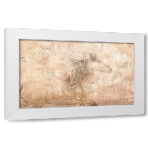 The Fresco Horse White Modern Wood Framed Art Print by Dawson, Robert