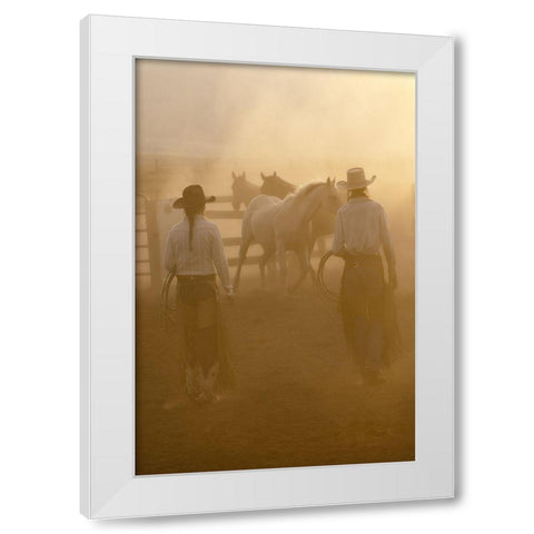 Take Your Pick White Modern Wood Framed Art Print by Dawson, Robert