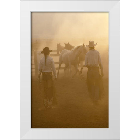 Take Your Pick White Modern Wood Framed Art Print by Dawson, Robert