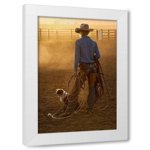 Waiting To Go For It White Modern Wood Framed Art Print by Dawson, Robert