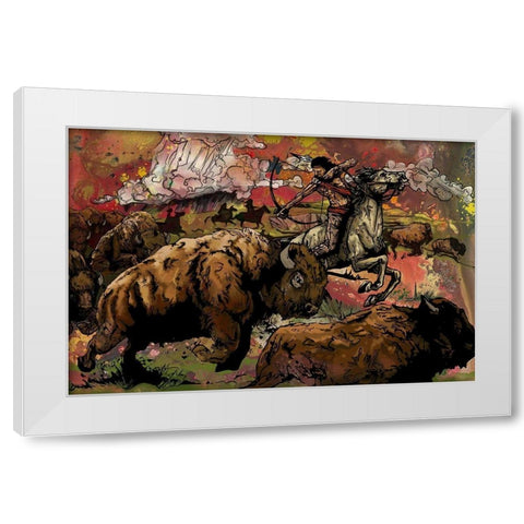 Hollow Bones White Modern Wood Framed Art Print by Kuehl, Cody