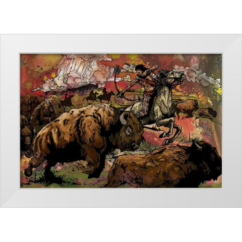 Hollow Bones White Modern Wood Framed Art Print by Kuehl, Cody