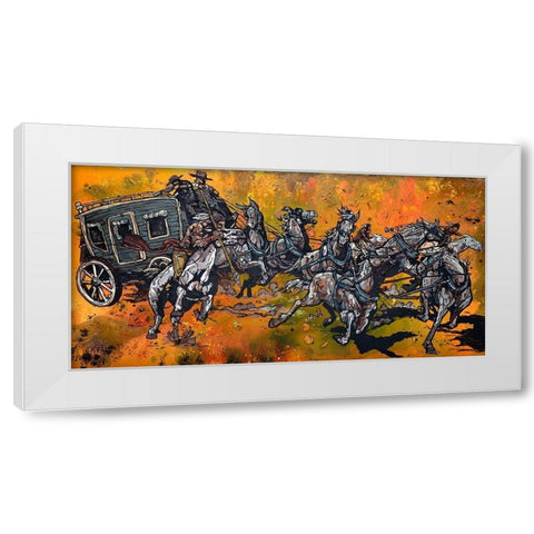 Stage Run White Modern Wood Framed Art Print by Kuehl, Cody