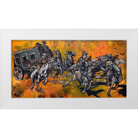 Stage Run White Modern Wood Framed Art Print by Kuehl, Cody