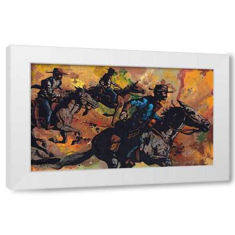 Outriders White Modern Wood Framed Art Print by Kuehl, Cody