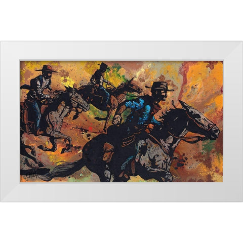 Outriders White Modern Wood Framed Art Print by Kuehl, Cody