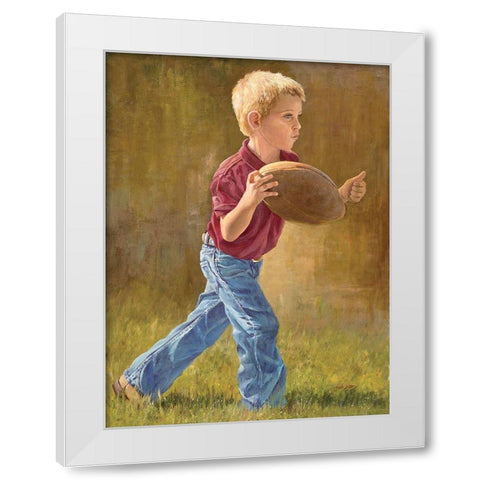 Will To Win White Modern Wood Framed Art Print by Dudley, June