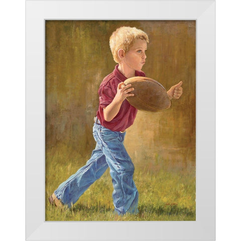Will To Win White Modern Wood Framed Art Print by Dudley, June