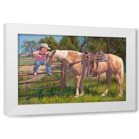 If Only I Could White Modern Wood Framed Art Print by Dudley, June