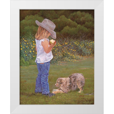 Double Trouble White Modern Wood Framed Art Print by Dudley, June