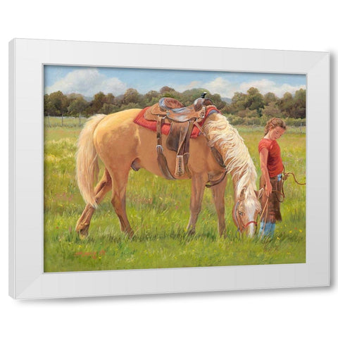 Two of A Kind White Modern Wood Framed Art Print by Dudley, June