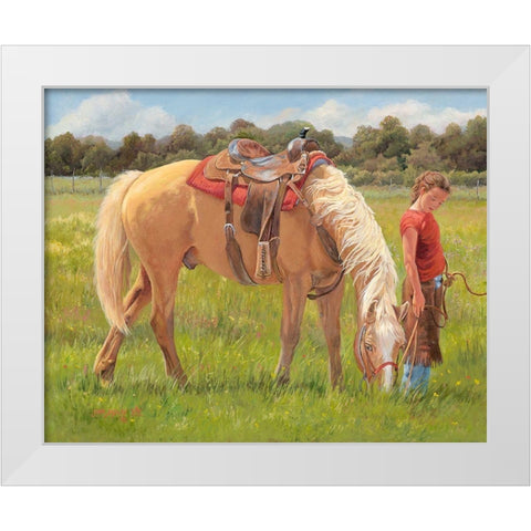 Two of A Kind White Modern Wood Framed Art Print by Dudley, June
