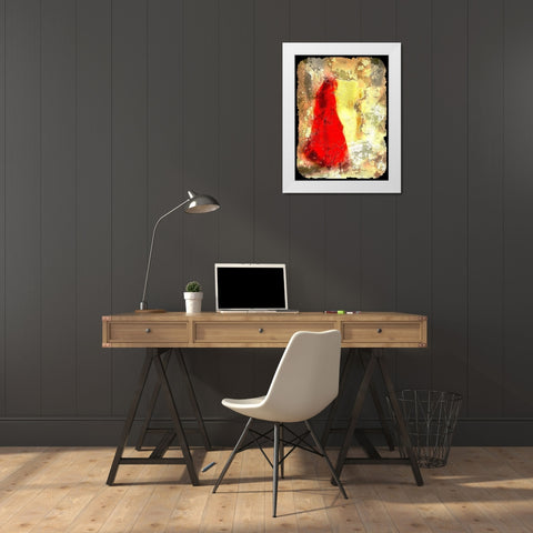Red Hood II White Modern Wood Framed Art Print by Bolokofsky, Ronald
