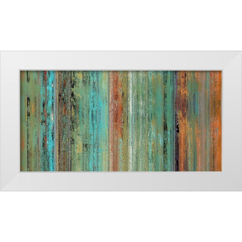 Patina Rainfall II White Modern Wood Framed Art Print by Bolokofsky, Ronald