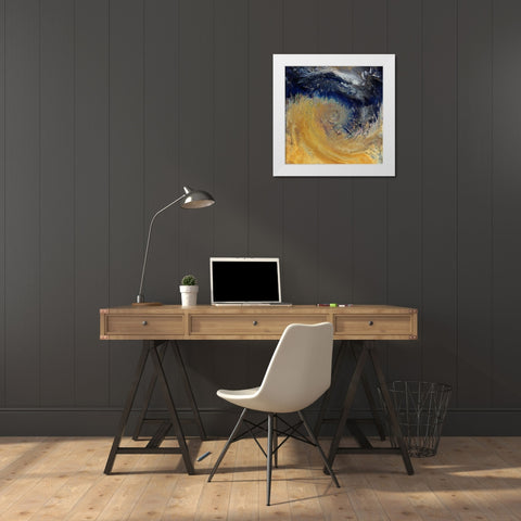 Starry Night White Modern Wood Framed Art Print by Bolokofsky, Ronald
