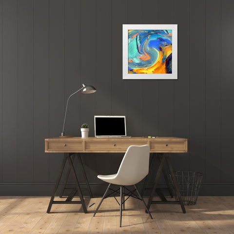 Voluted I White Modern Wood Framed Art Print by Bolokofsky, Ronald