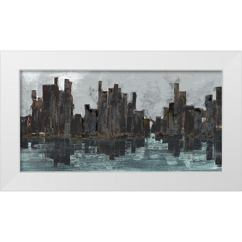 Metro Nights I White Modern Wood Framed Art Print by Bolokofsky, Ronald