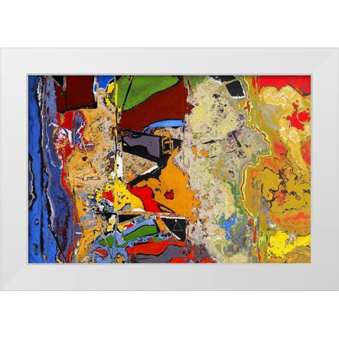 Chaotic Rumblings I White Modern Wood Framed Art Print by Bolokofsky, Ronald
