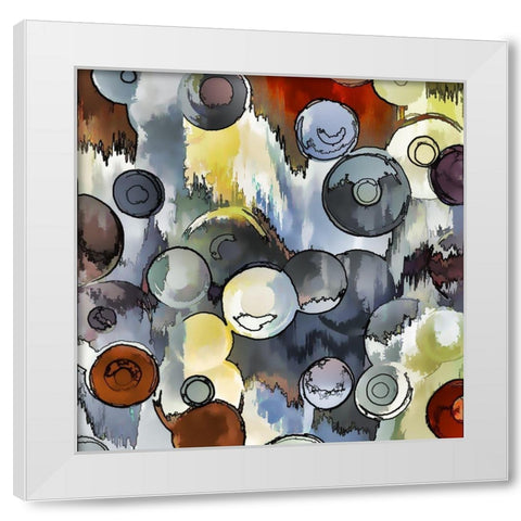 Bouncing Balls I White Modern Wood Framed Art Print by Bolokofsky, Ronald