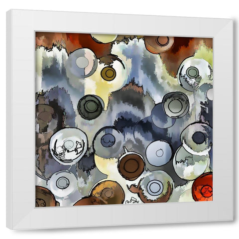 Bouncing Balls II White Modern Wood Framed Art Print by Bolokofsky, Ronald