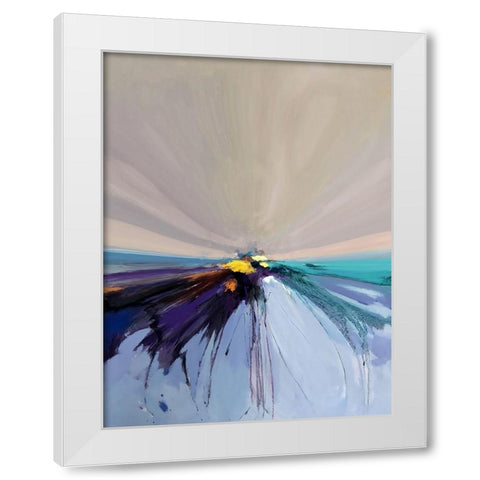Along the Horizon I White Modern Wood Framed Art Print by Bolokofsky, Ronald