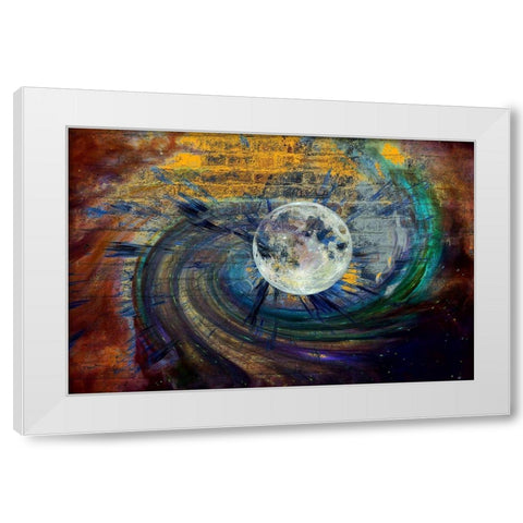 Approaching A Black Hole II White Modern Wood Framed Art Print by Bolokofsky, Ronald