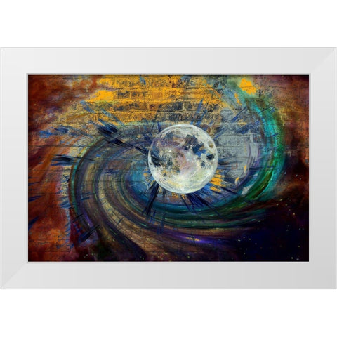 Approaching A Black Hole II White Modern Wood Framed Art Print by Bolokofsky, Ronald