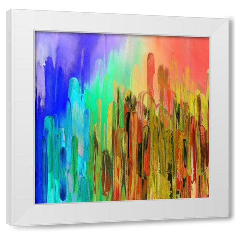 Abstract Melt III White Modern Wood Framed Art Print by Bolokofsky, Ronald