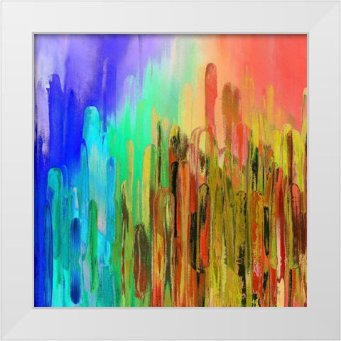 Abstract Melt III White Modern Wood Framed Art Print by Bolokofsky, Ronald