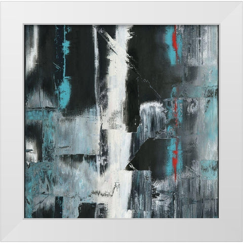 Cubed White Modern Wood Framed Art Print by Bolokofsky, Ronald