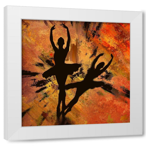 Silhouettes and Shadows White Modern Wood Framed Art Print by Bolokofsky, Ronald