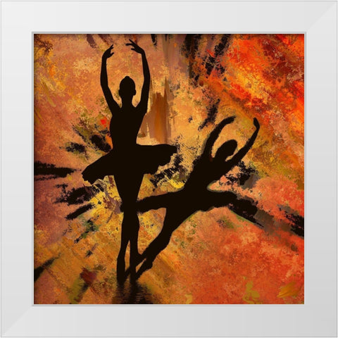 Silhouettes and Shadows White Modern Wood Framed Art Print by Bolokofsky, Ronald