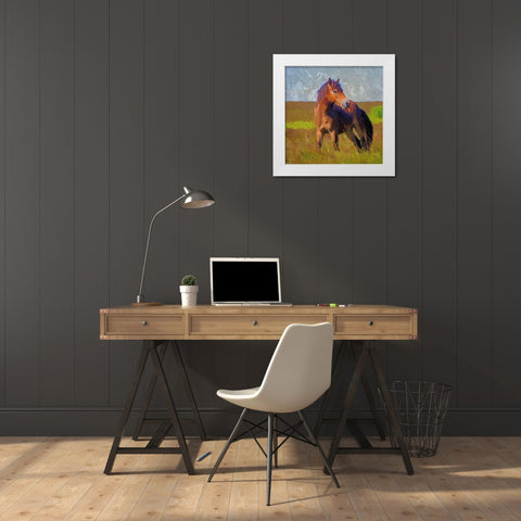 Freedom White Modern Wood Framed Art Print by Bolokofsky, Ronald