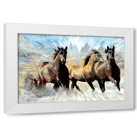 Against the Wind White Modern Wood Framed Art Print by Bolokofsky, Ronald
