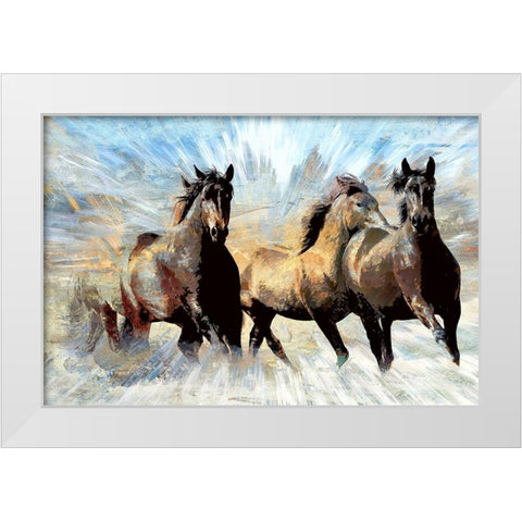 Against the Wind White Modern Wood Framed Art Print by Bolokofsky, Ronald