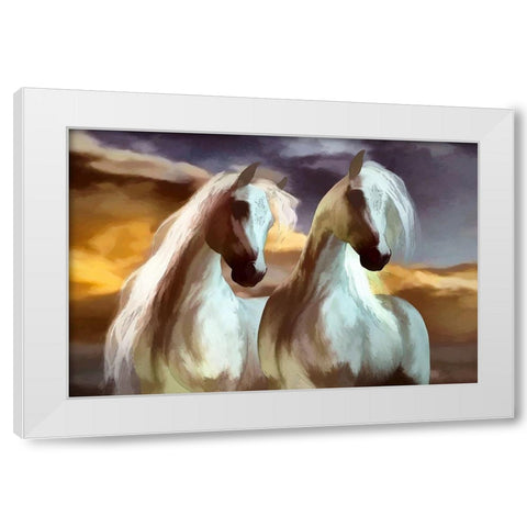 Arabian Brothers IV White Modern Wood Framed Art Print by Bolokofsky, Ronald