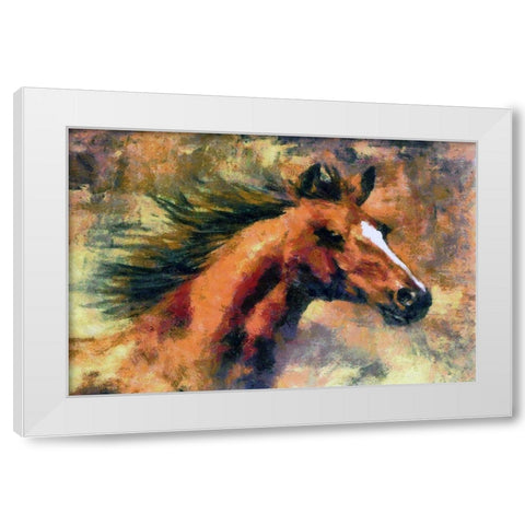 Runner White Modern Wood Framed Art Print by Bolokofsky, Ronald