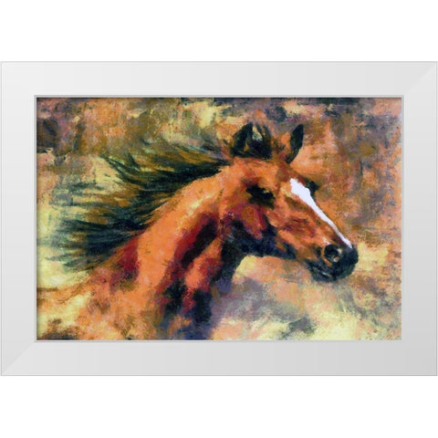 Runner White Modern Wood Framed Art Print by Bolokofsky, Ronald