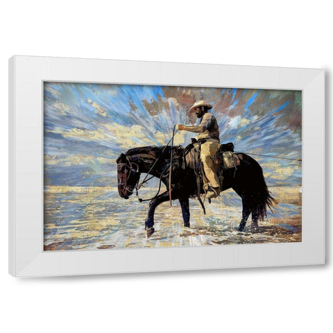 Big Sky White Modern Wood Framed Art Print by Bolokofsky, Ronald