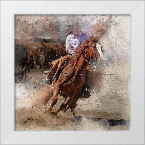 Cowgirl II White Modern Wood Framed Art Print by Bolokofsky, Ronald